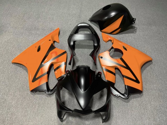 2001-2003 Orange Matte Black Honda CBR600 F4i Motorcycle Fairings