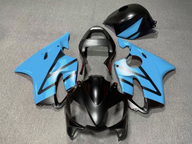 2001-2003 Light Blue Matte Black Honda CBR600 F4i Motorcycle Fairings