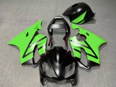 2001-2003 Green Matte Black Honda CBR600 F4i Motorcycle Fairings