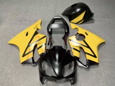 2001-2003 Yellow Matte Black Honda CBR600 F4i Motorcycle Fairings