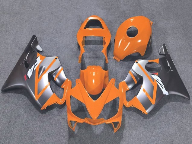2001-2003 Silver Orange Honda CBR600 F4i Motorcycle Fairings