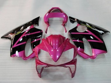 2001-2003 Pink Glossy Black Stripe Honda CBR600 F4i Motorcycle Fairings