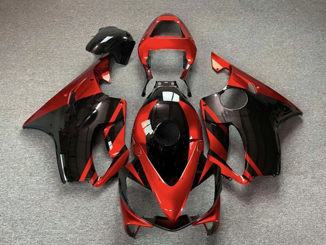2001-2003 Red Glossy Black Honda CBR600 F4i Motorcycle Fairings