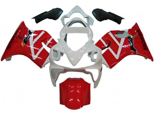 2001-2003 White Red Honda CBR600 F4i Motorcycle Fairing