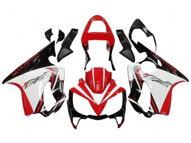 2001-2003 White Red Glossy Black Honda CBR600 F4i Motorcycle Fairings