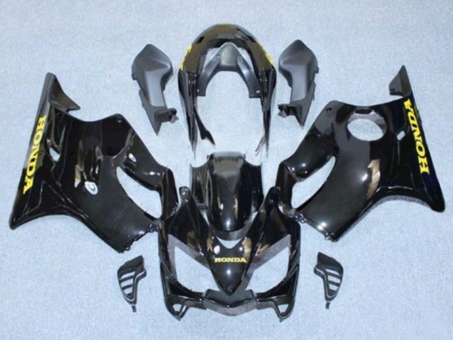 2004-2007 Glossy Black Gold Decals Honda CBR600 F4i Motorcycle Fairings