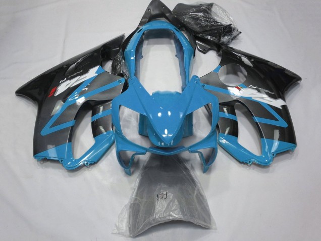 2004-2007 Light Blue Grey Glossy Black Honda CBR600 F4i Motorcycle Fairings