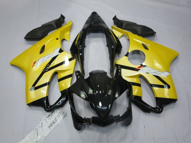 2004-2007 Yellow Glossy Black Honda CBR600 F4i Motorcycle Fairings