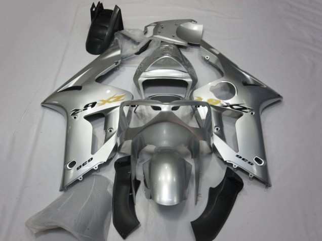 2003-2004 Silver Kawasaki ZX6R Motorcycle Fairing