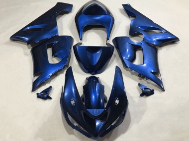 2005-2006 Blue Kawasaki ZX6R Motorcycle Fairings