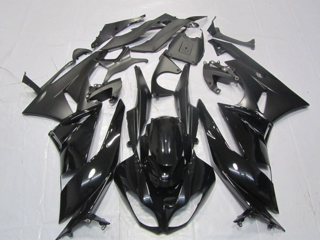 2007-2008 Gossy Black Matte Black Kawasaki ZX6R Motorcycle Fairings