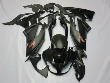 2007-2008 Matte Black Black Red Kawasaki ZX6R Motorcycle Fairings
