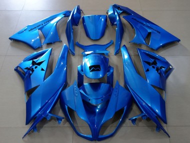 2007-2008 Metallic Blue Kawasaki ZX6R Motorcycle Fairings