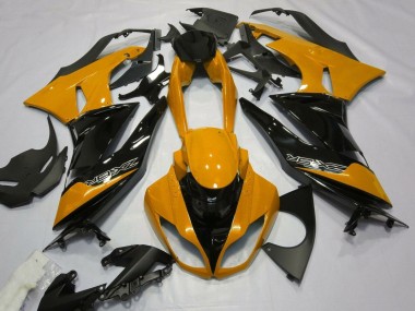 2007-2008 Orange Black Kawasaki ZX6R Motorcycle Fairings