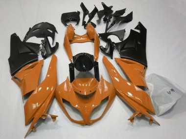 2007-2008 Orange Black Matte Black Kawasaki ZX6R Motorcycle Fairings