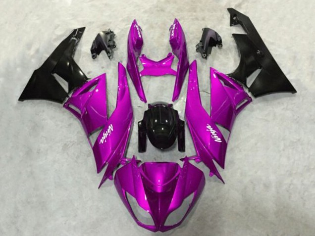 2009-2012 Purple Glossy Black Kawasaki ZX6R Motorcycle Fairings