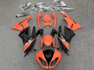 2009-2012 Orange Glossy Black Kawasaki ZX6R Motorcycle Fairing