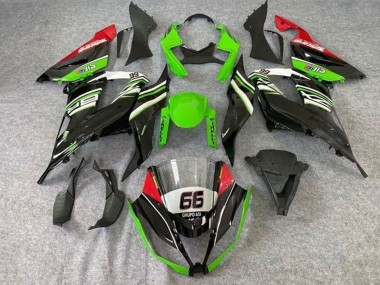 2013-2018 Green White Black Red Elf 66 Kawasaki ZX6R Motorcycle Fairings