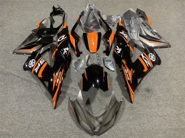 2013-2018 Orange Glossy Black Kawasaki ZX6R Motorcycle Fairing