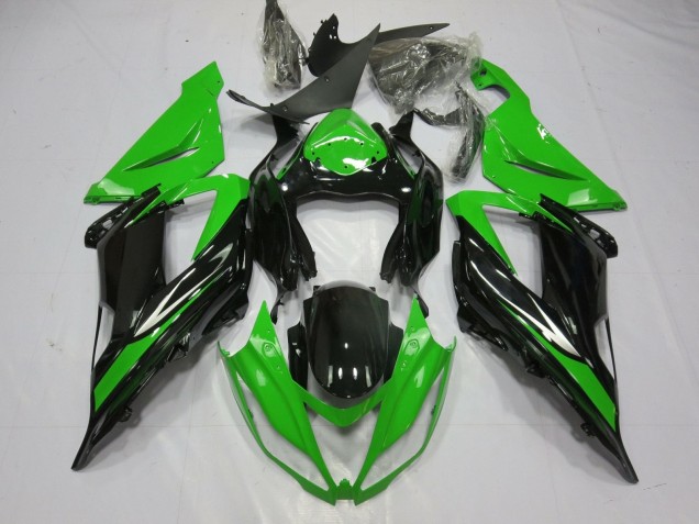 2013-2018 Green Glossy Black Kawasaki ZX6R Motorcycle Fairing