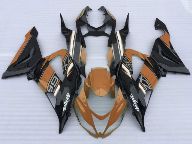 2013-2018 Orange Black White Kawasaki ZX6R Motorcycle Fairings