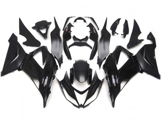 2013-2018 Glossy Black Matte Black Kawasaki ZX6R Motorcycle Fairing Kits
