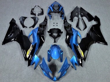 2019-2022 Blue Glossy Black Yellow Kawasaki ZX6R Motorcycle Fairings