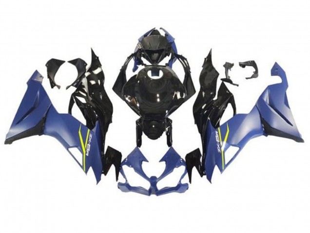 2019-2022 Matte Blue Glossy Black Kawasaki ZX6R Motorcycle Fairings