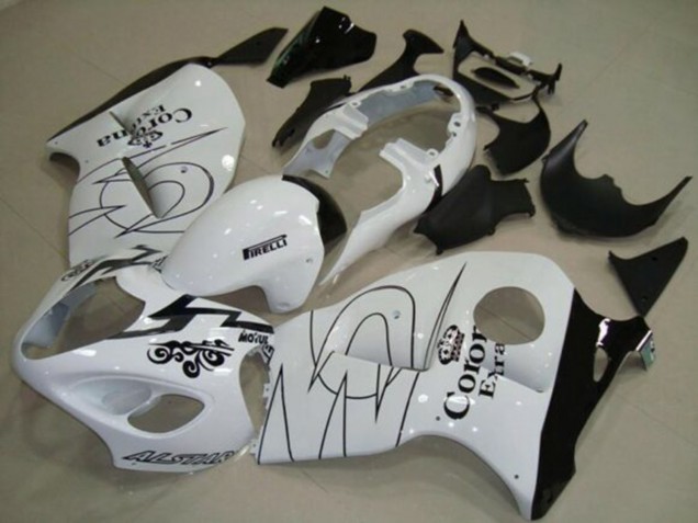 1996-2007 White Black Corona Tribal Suzuki GSXR 1300 Hayabusa Motorcycle Fairings