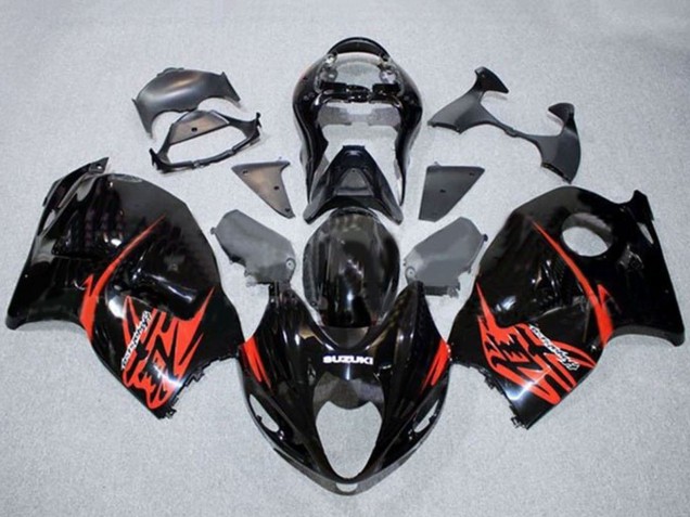 1996-2007 Glossy Black Red Suzuki GSXR1000 Motorcycle Fairings