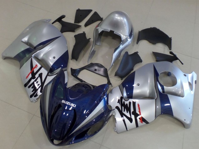 1996-2007 Silver Dark Blue Suzuki GSXR 1300 Hayabusa Motorcycle Fairings