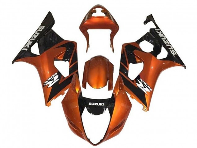 2003-2004 Orange Black White Suzuki GSXR 1000 Motorcycle Fairings
