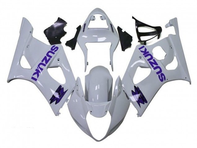 2003-2004 White Purple Suzuki GSXR 1000 Motorcycle Fairings