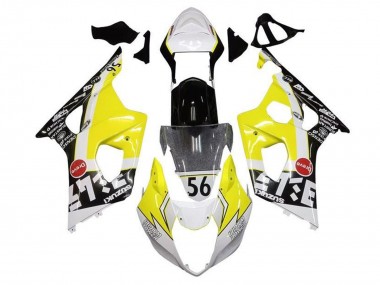 2003-2004 Yellow White Black Suzuki GSXR 1000 Motorcycle Fairings