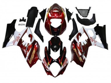 2005-2006 Black Red White Gold Suzuki GSXR 1000 Motorcycle Fairings