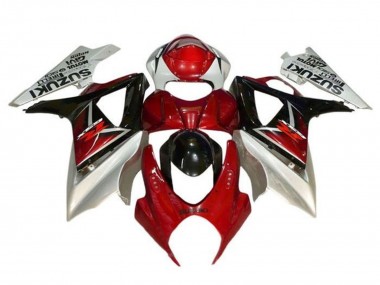 2005-2006 Silver Red Black Suzuki GSXR 1000 Motorcycle Fairings