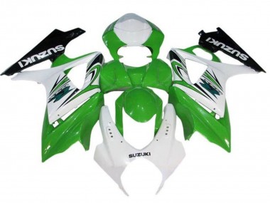 2005-2006 White Green Black Suzuki GSXR 1000 Motorcycle Fairings