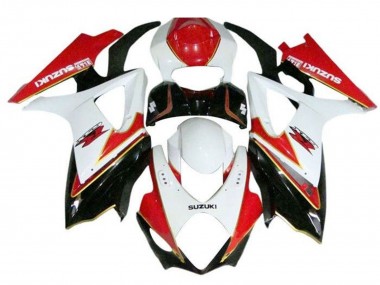 2005-2006 White Red Black Gold Suzuki GSXR 1000 Motorcycle Fairings
