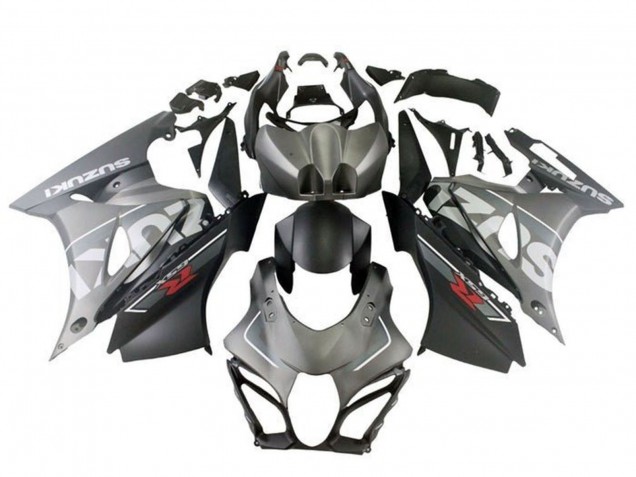 2017-2024 Matte Silver Matte Black Suzuki GSXR1000 Motorcycle Fairings