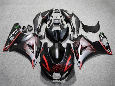 2017-2024 Matte Black Red 42 Suzuki GSXR1000 Motorcycle Fairings