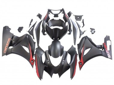2017-2024 Matte Black Matte Red Suzuki GSXR1000 Motorcycle Fairings