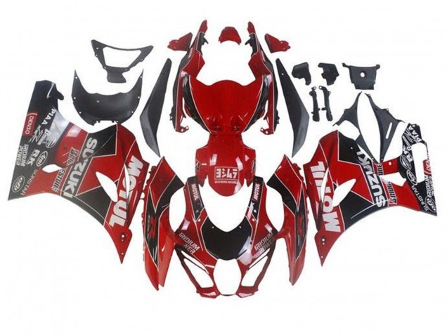 2017-2024 Red White Black Motul Suzuki GSXR1000 Motorcycle Fairings