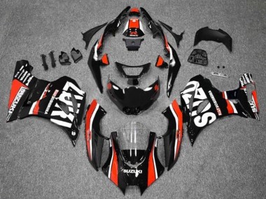 2017-2024 Black Red White Stripe Suzuki GSXR1000 Motorcycle Fairings