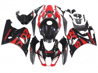 2017-2024 Black Red Suzuki GSXR1000 Motorcycle Fairings