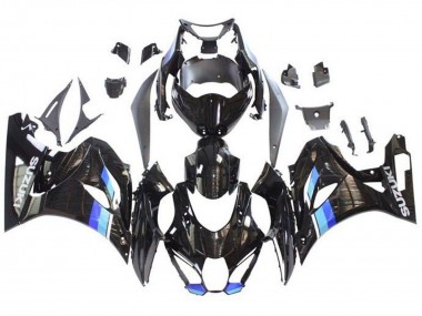 2017-2024 Black Blue Stripe Suzuki GSXR1000 Motorcycle Fairings