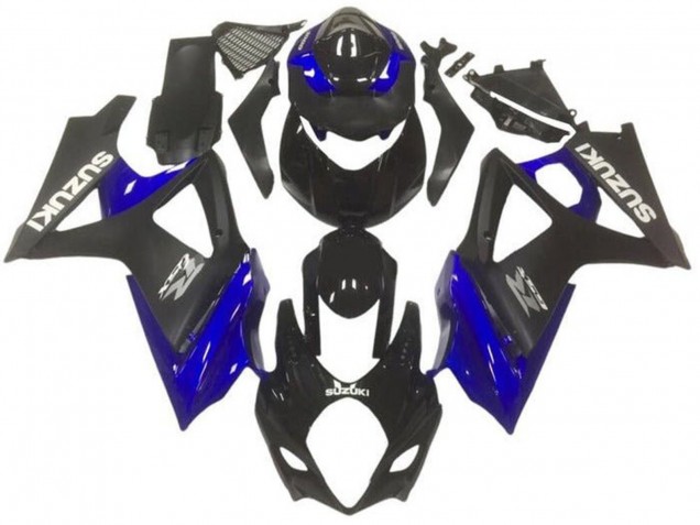 2007-2008 Glossy Black Matte Black Blue Grey Suzuki GSXR 1000 Motorcycle Fairings