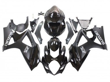 2007-2008 Glossy Black Matte Black Grey Suzuki GSXR 1000 Motorcycle Fairings