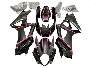 2007-2008 Matte Black Pink Suzuki GSXR 1000 Motorcycle Fairings