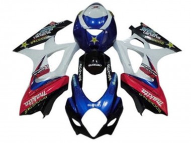 2007-2008 White Blue Red Black Makita Suzuki GSXR 1000 Motorcycle Fairings