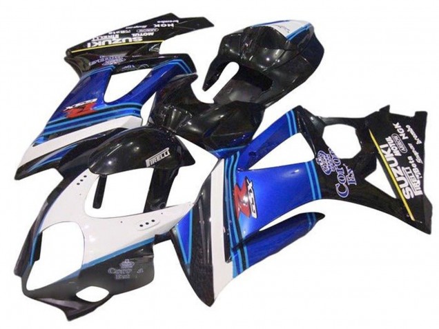 2007-2008 White Blue Black Corona Suzuki GSXR 1000 Motorcycle Fairings